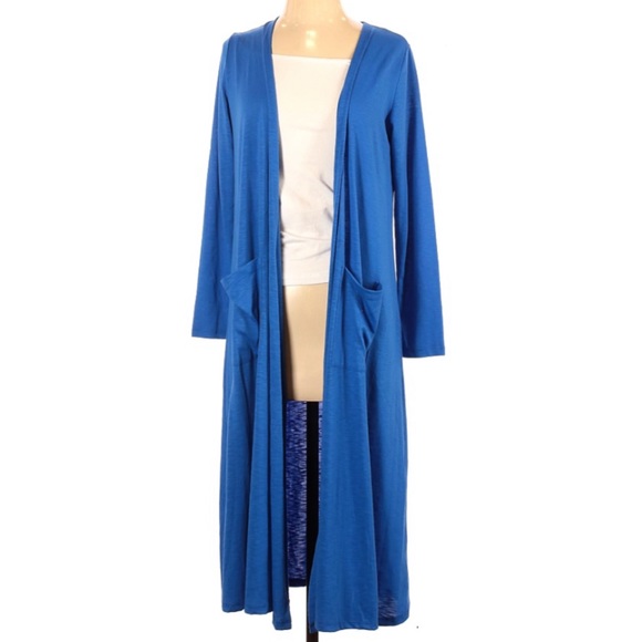 LULAROE Sarah Cardigan Duster Length Pockets Knee Length Sweater NWOT - Picture 2 of 4